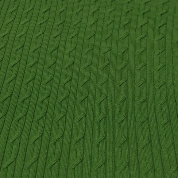 Talbots Women’s Cable Knit Sweater Boat Neck Green - Picture 7 of 8